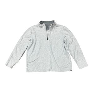 Mizzen + Main Gray Heather Quarter Zip Sweater L